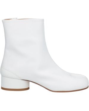 Manila Grace Ankle Boots Leather - White