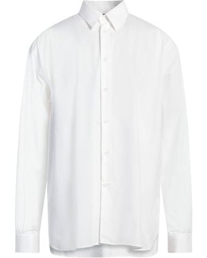 Gcds Oversized Solid Cotton Shirt - White