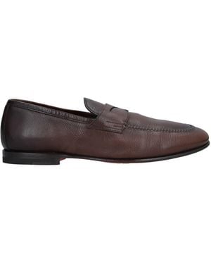 Santoni Loafers Leather - Brown