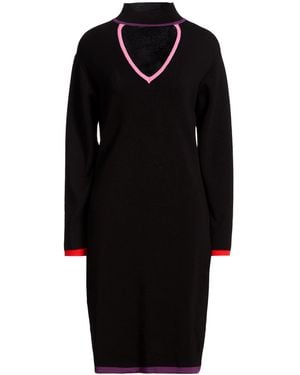 Gai Mattiolo Mini Dress Viscose, Merino Wool, Polyamide, Elastane - Black
