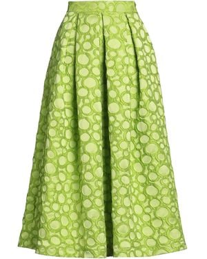 Lunatica Milano Lime Midi Skirt Polyester, Elastane - Green
