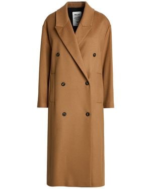 ANNIE PARIS Coat Virgin Wool, Polyamide, Cashmere - Brown