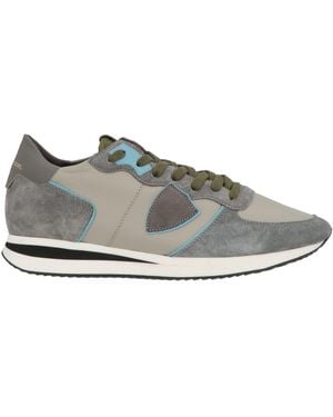 Philippe Model Sneakers Leather, Textile Fibers - Gray