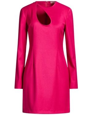 Suoli Fuchsia Mini Dress Polyester, Viscose, Elastane - Pink