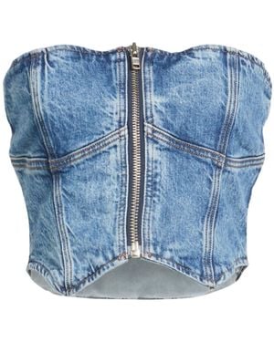 Reformation Jeans Top Organic Cotton, Tencel, Lycra - Blue