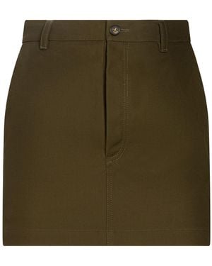 Wardrobe NYC Military Mini Skirt Cotton - Green