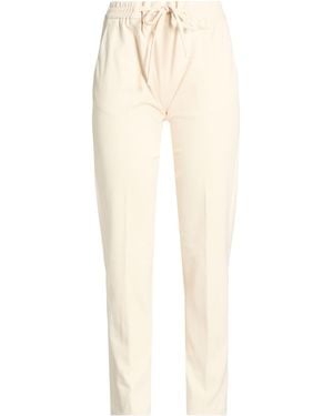 Circolo 1901 Cotton-Elastane Drawstring Track Pants - Natural