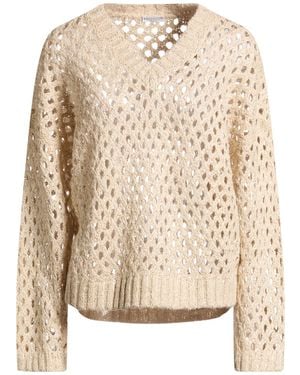 Brunello Cucinelli Jumper Silk, Linen, Polyamide, Polyester - Natural