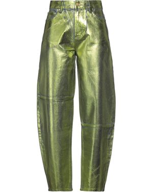 Ganni Jeanshose - Grün