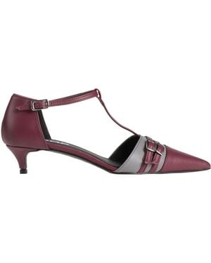 Doop Burgundy Pumps Leather - Pink