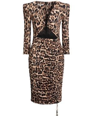 W Les Femmes By Babylon Midi Dress Polyamide, Elastane - White