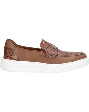 Giovanni Conti Camel Loafers Calfskin - Brown