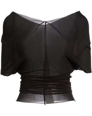 Rick Owens Top Cupro, Elastane - Black
