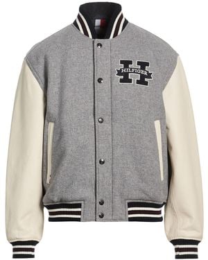 Tommy Hilfiger Jacket Wool, Polyamide, Cow Leather - Grey