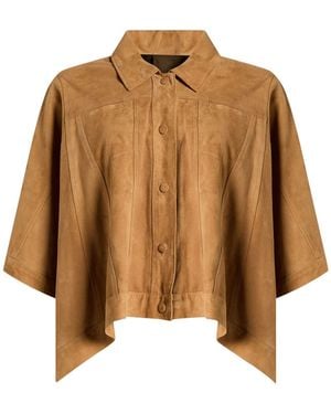 Bully Camel Jacket Leather - Brown