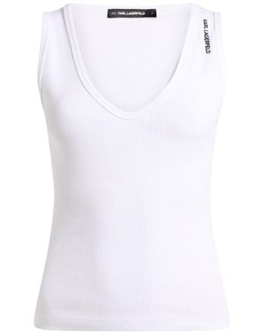KARL LAGERFELD Tank Tops - White