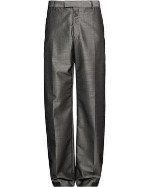Ferragamo Trousers Silk, Mohair Wool - Grey