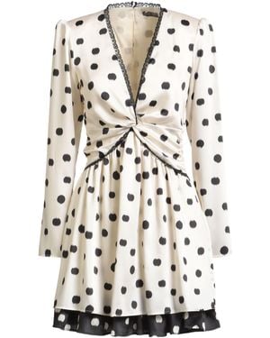 Liu Jo Ivory Mini Dress Polyester - White