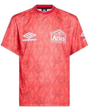 Aries X Umbro T-Shirt Polyester - Red