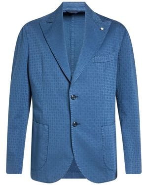 L.B.M. 1911 Blazer Cotton, Elastane - Blue