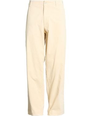 Emporio Armani Ivory Trousers Cotton, Elastane - Natural