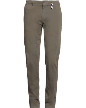 Manuel Ritz Khaki Trousers Cotton, Elastane - Grey