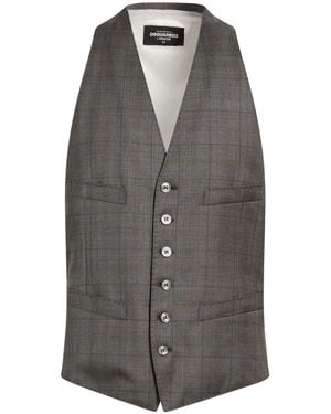 DSquared² Tailored Vest Virgin Wool - Gray