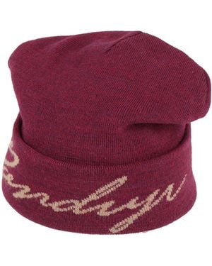 Dondup Burgundy Hat Acrylic, Wool - Red