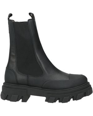 Ganni Ankle Boots Synthetic Material, Textile Fibers - Black