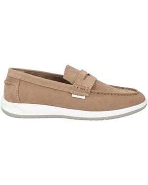 Docksteps Khaki Loafers Leather - Natural