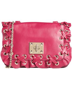Red(V) Cross-Body Bag Leather - Pink