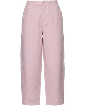 European Culture Trousers Rayon, Viscose, Cotton, Linen, Elastane - Pink