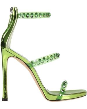 Giuseppe Zanotti Sandals Plastic, Leather - Green