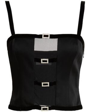 Clips Top Acetate, Viscose - Black