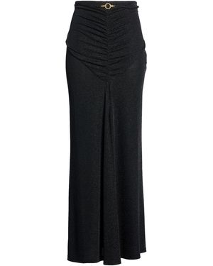 Just Cavalli Maxi Skirt Polyester, Metallic Polyester, Elastane - Black