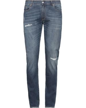 Daniele Alessandrini Distressed Slim-Fit Denim Jeans - Blue