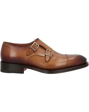 Santoni Dark Loafers Leather - Brown
