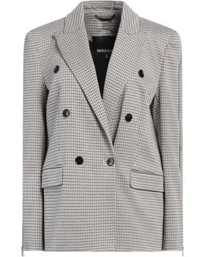 Patrizia Pepe Checked Double-Breasted Blazer - Grey