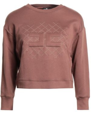 Elisabetta Franchi Chocolate Sweatshirt Polyamide, Modal - Brown