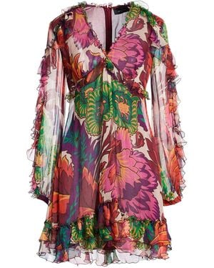 Etro Mini Dress Silk - Red