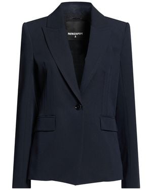 Patrizia Pepe Midnight Blazer Polyester, Viscose, Elastane - Blue