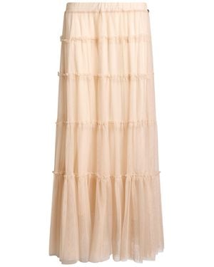 Rebel Queen Sand Maxi Skirt Polyester - Natural