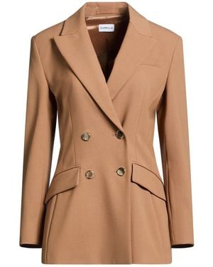 Marella Sand Blazer Polyester, Virgin Wool, Elastane - Natural