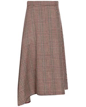 Patou Midi Skirt Virgin Wool - Brown