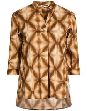 Caliban Top Cotton, Elastane - Brown