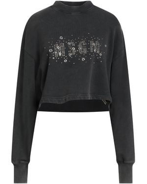 MSGM Charcoal Sweatshirt Cotton - Black