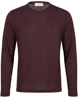 FILIPPO DE LAURENTIIS Burgundy T-Shirt Cotton - Purple