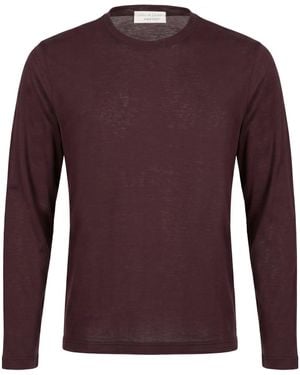 FILIPPO DE LAURENTIIS Burgundy T-Shirt Cotton - Purple