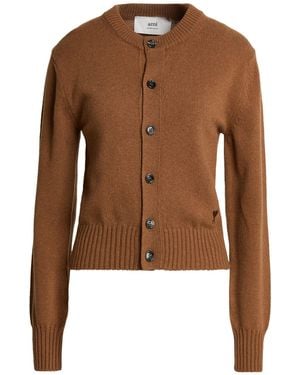 Ami Paris Cardigan Cashmere, Wool - Brown