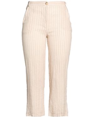 CafeNoir Sand Trousers Linen - Natural
